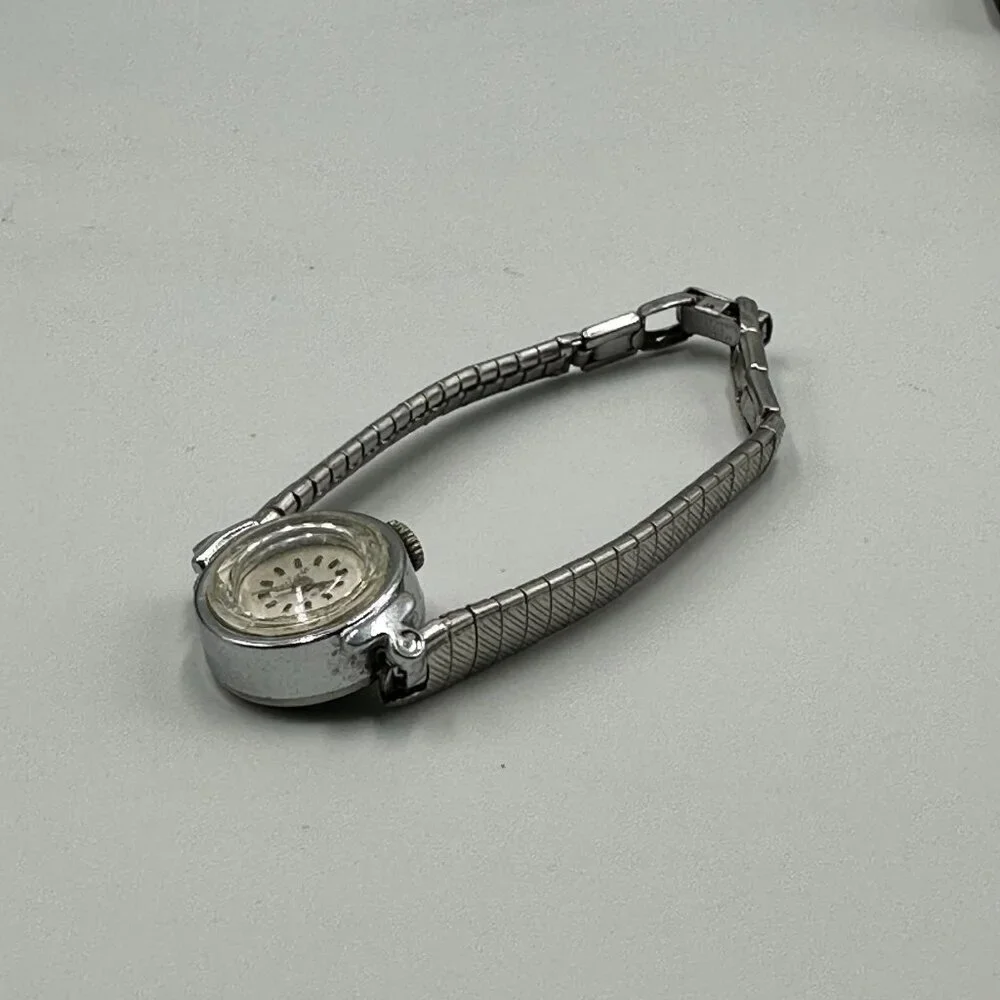 Vintage Jean Cardot Watch Women Manual Wind Dainty Round Dial 6 Inch